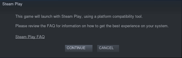 Steam Play提示
